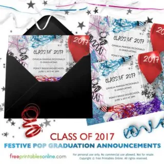Printable 2017 Graduation Announcement