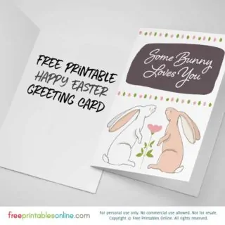 Cute Printable Easter Card