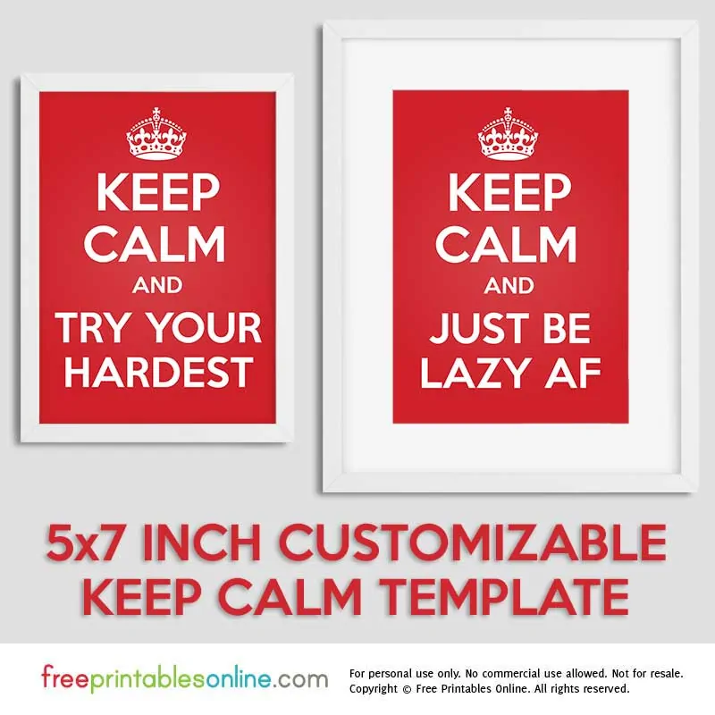 Personalized Keep Calm Template