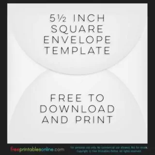 5 1/2 inch square envelope template