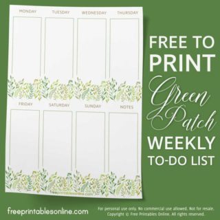 Weekly To Do List Stationery