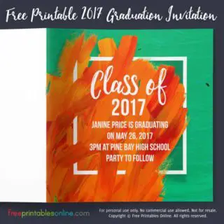 Class of 2017 Graduation Invitation Template