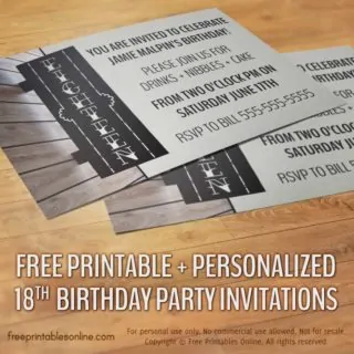 18th Birthday Party Invitation