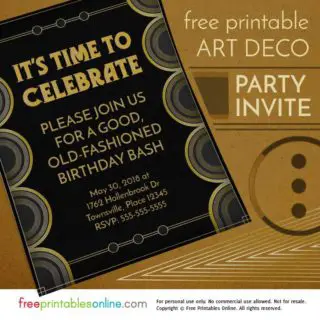 Art Deco Party Invitation