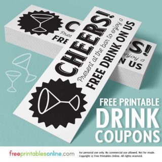 Cheers Free Drink On Us Tickets