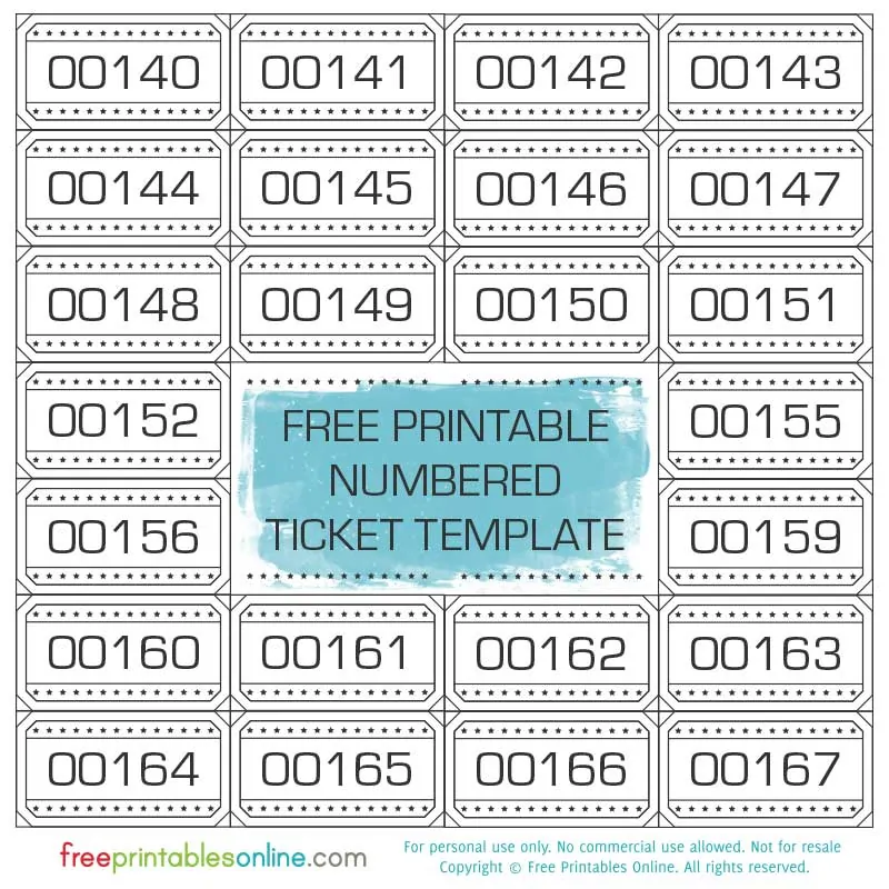 NumberedTicketTemplatethumbnail.jpg (800×800) Ticket template free