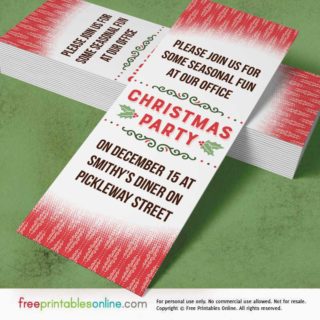 Printable Office Christmas Party Invitations