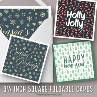 Square Foldable Christmas Cards