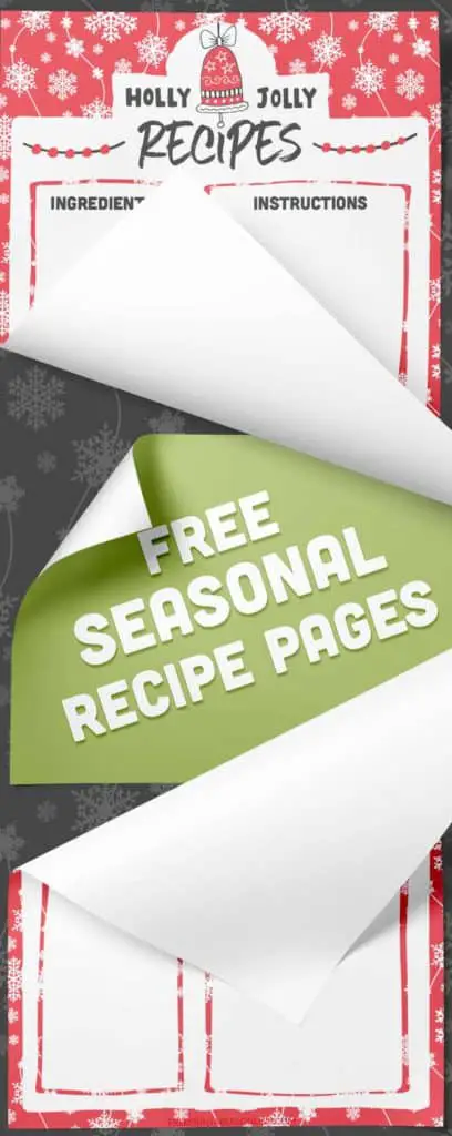 printable christmas recipe pages