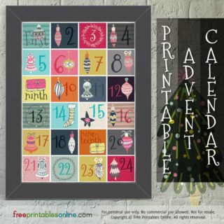 Printable Christmas Countdown Calendar