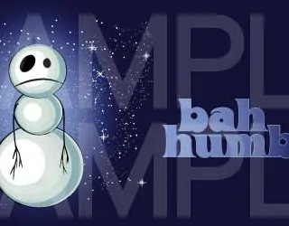 Bah Humbug Snowman Greeting Card
