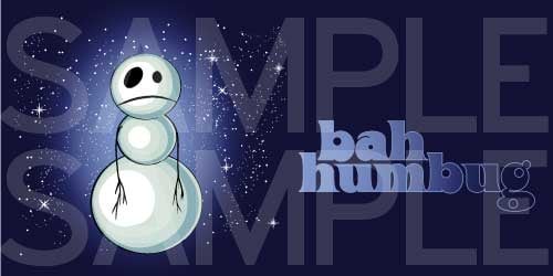 Bah Humbug Snowman Greeting Card