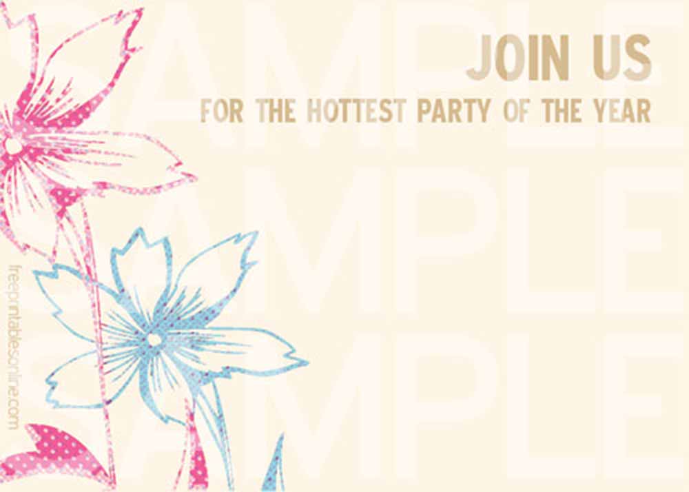 Emily Floral Letterpress Invitations