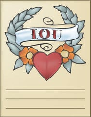 Retro Tattoo I.O.U. Coupon