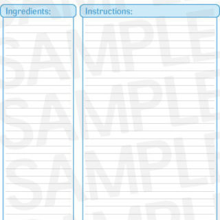 blue recipe page