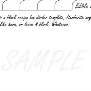 blank recipe card dividers