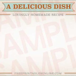 Retro Treated Recipe Card Templates
