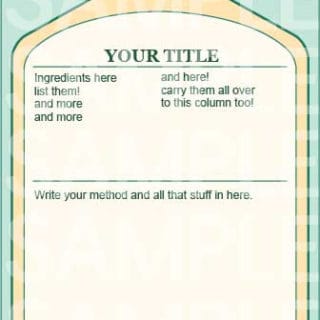 Bottled Drink Recipe Cards