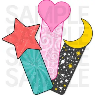 Stars and Hearts Bookmarks for Kidsa