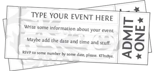 Free Printable Event Ticket Template To Customize