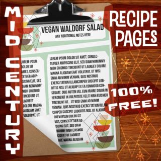 Mid-Century Modern Recipe Pages