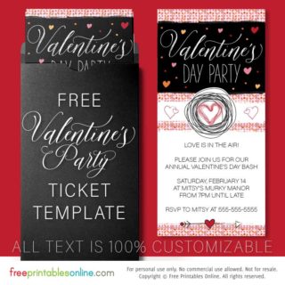 Valentine's Day Party Invitation Template