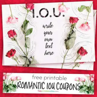 Romantic IOU Coupon to print