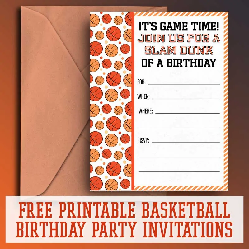 FREE Printable Basketball Ticket Invitation Template