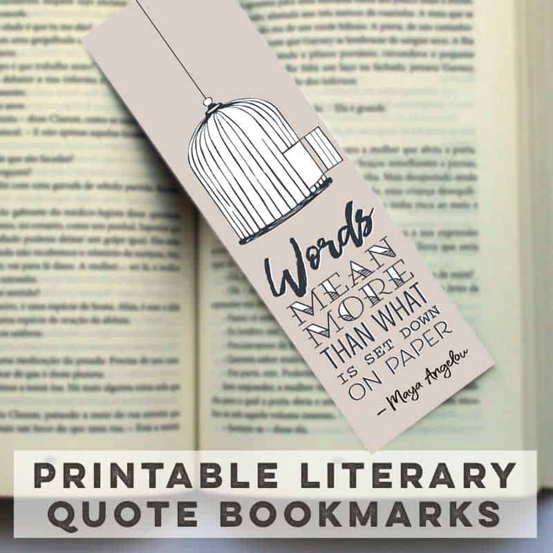 Literary Quote Bookmarks to Print