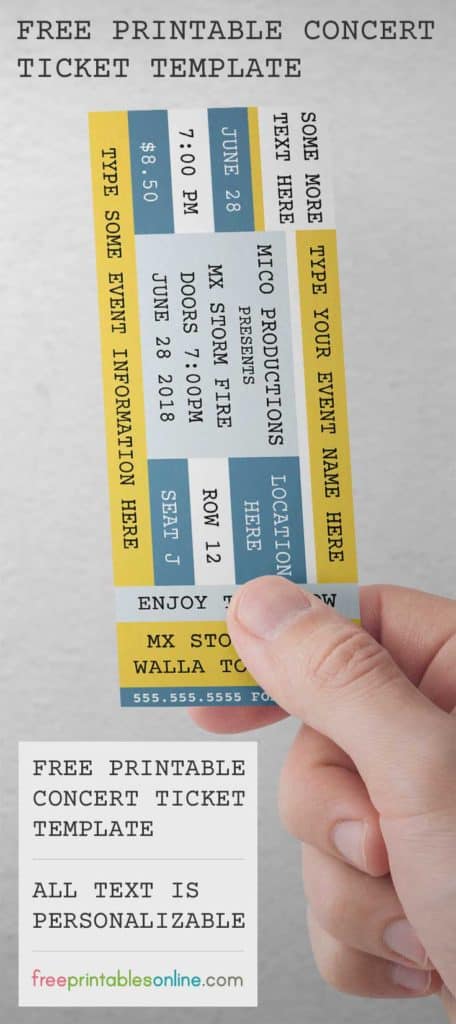 Free Printable Concert Tickets - Free Printables Online