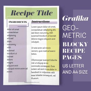 Grafika Recipe Pages to Print