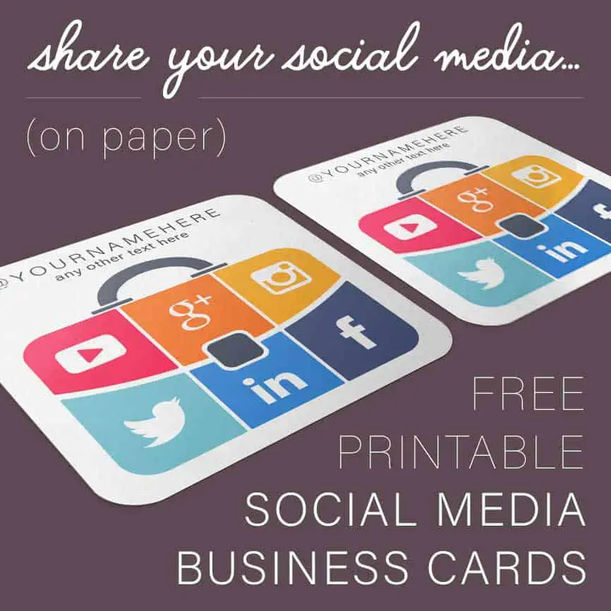 Suitcase Social Media Business Cards