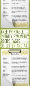 Infinity Symmetry Recipe Pages