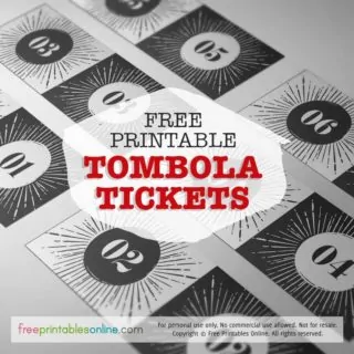 printable tombola tickets