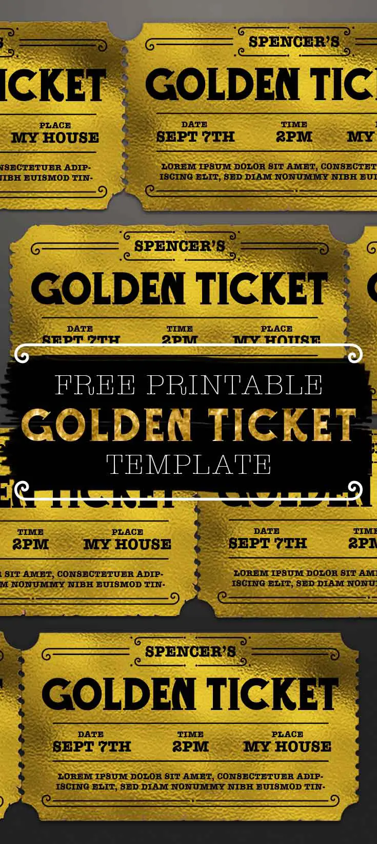 Golden Ticket Printable Printable World Holiday