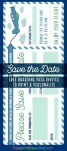 Save the Date Boarding Pass Template