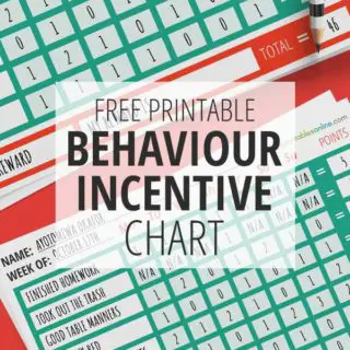 Free Printable Behavior Incentive Chart