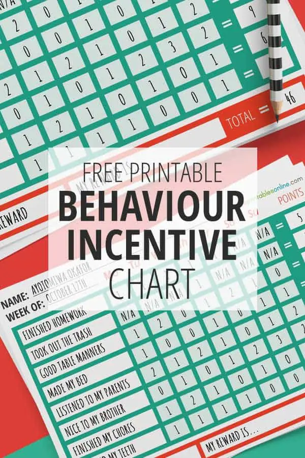 Good Behavior Chart Printable Free