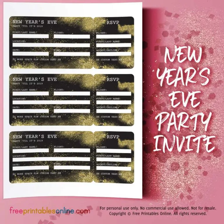 new years eve archives free printables online