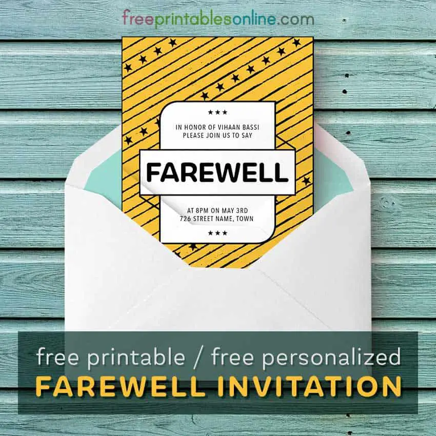 farewell party templates free