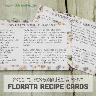 Florata Recipe Cards