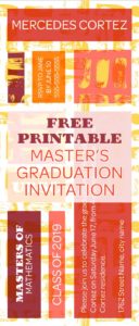 Master's Graduation Invitation