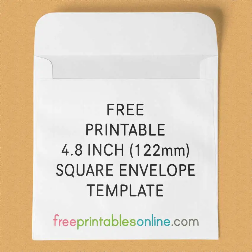 4.8 inch square envelope template