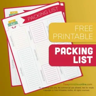 Printable Packing List