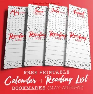 2019 Reading List Bookmarks