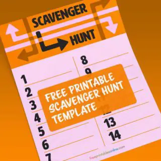 Arrows Scavenger Hunt Template