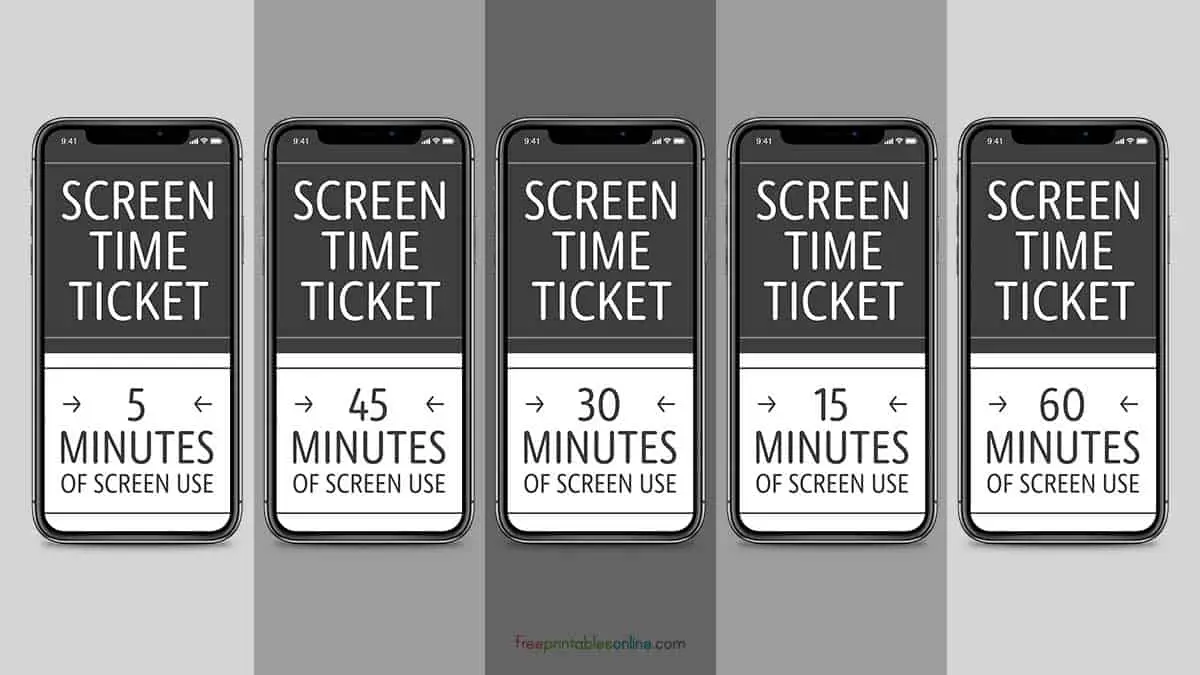 Downloadable Screen Time Tickets Free Printables Online