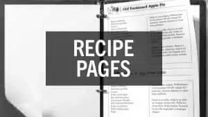 Printable Recipe Pages