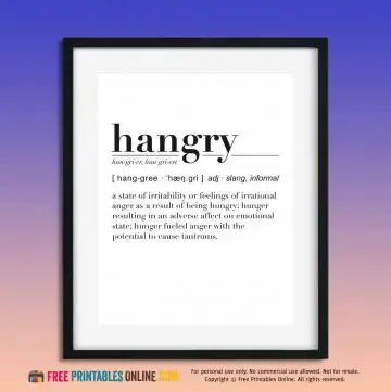 Hangry Sign