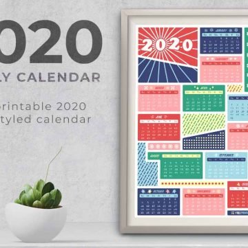 2020 Free Printable Calendar